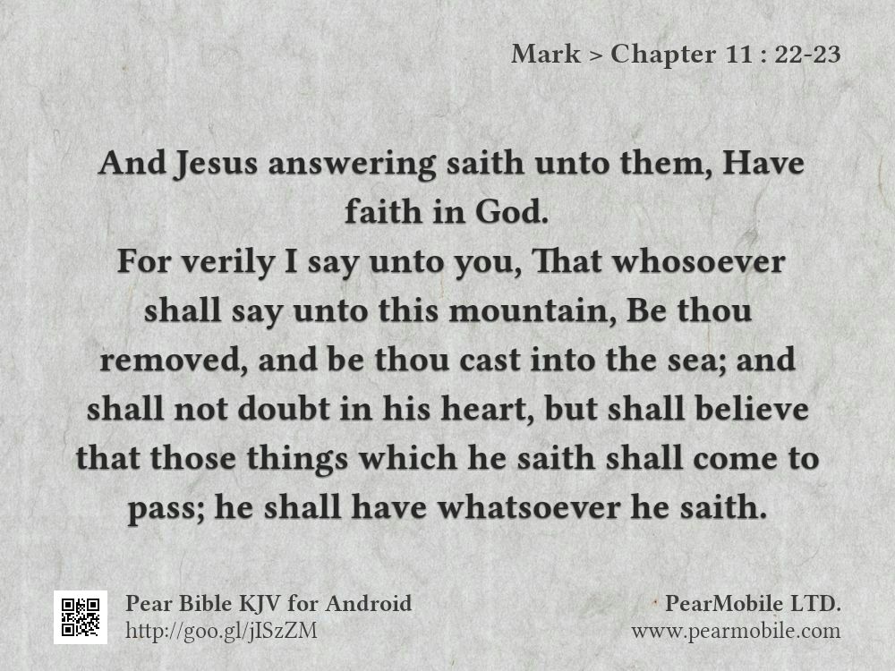 Mark, Chapter 11:22-23